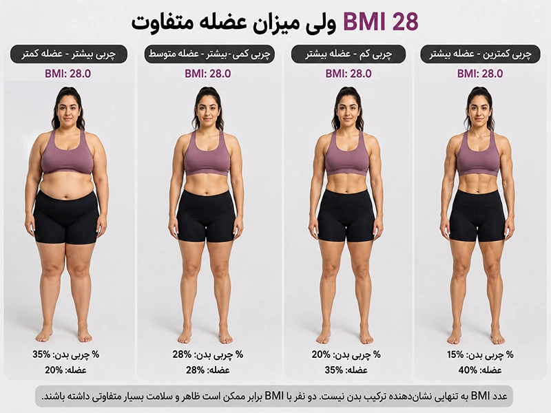 آیا BMI مقدار دقیق چربی بدن را نشان می‌دهد؟